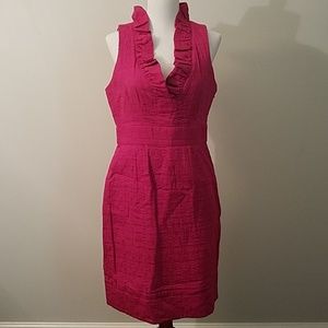 New Directions pink sleeveless ruffle dress